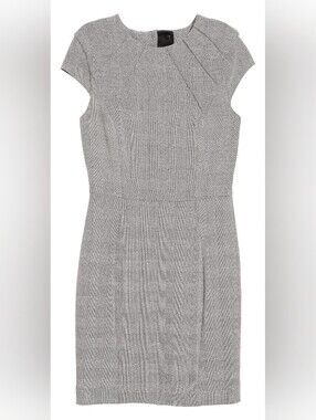 H&M Grey Midi Fitted Dress